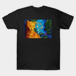 Cat near lake T-Shirt